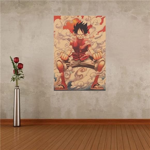 Japanese Anime Poster One Piece Poster Luffy 20x14 inch Kraft Paper One Piece